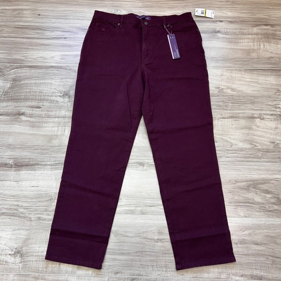 Gloria Vanderbilt Denim - Gloria Vanderbilt Original Slimming Heritage Fit Tapered Leg jean Purple 14Short